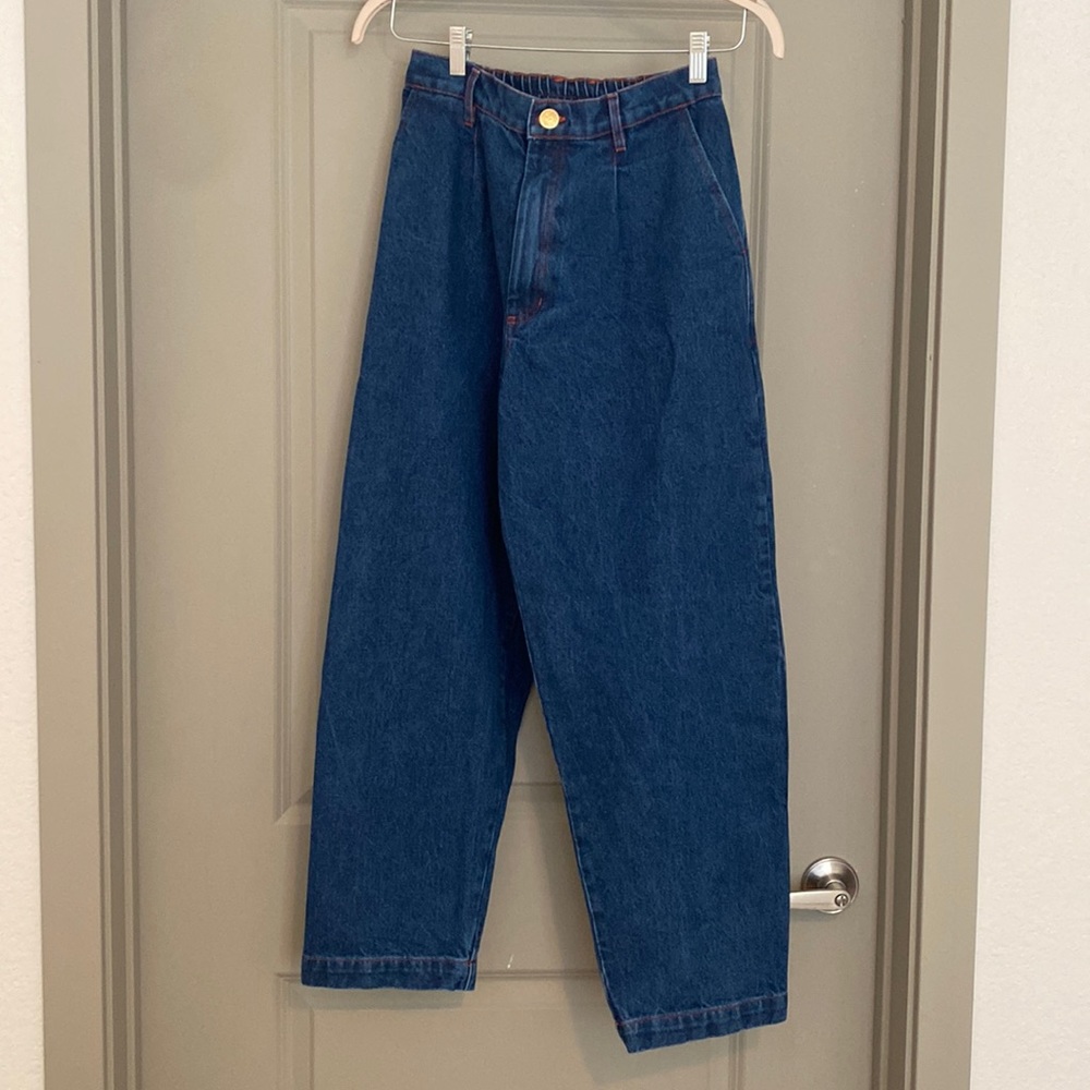 DENIM TROUSER JEANS - DARK WASH